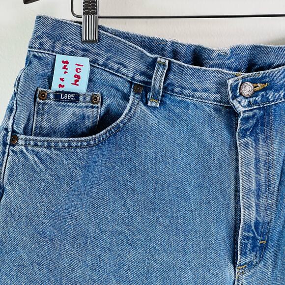 Lee Vintage Women’s 34x28 Mom Jeans 80's Blue Acid Wash Denim - Picture 9 of 10